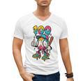 Ice Cream Drip Baseball Party 100 Days Of School Teacher Men's V-Neck T-Shirt