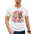 I Just Hit 100 Days Of School Baseball 100th Day Teacher Kid Men's V-Neck T-Shirt I Just Hit 100 Days Of School Baseball 100th Day Teacher Kid Men's V-Neck T-Shirt