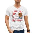 I Just Hit 100 Days Of School Baseball Boy Girl Teacher Men's V-Neck T-Shirt