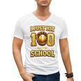 I Just Hit 100 Days Of School Baseball Boys Kids 100th Day Men's V-Neck T-Shirt