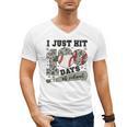 I Just Hit 100 Days Of School Camo Baseball 100 Days Smarter Men's V-Neck T-Shirt I Just Hit 100 Days Of School Camo Baseball 100 Days Smarter Men's V-Neck T-Shirt