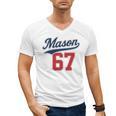 Mason 67 Jersey Baseball Men Women Boys Girls Number 6 7 Men's V-Neck T-Shirt Mason 67 Jersey Baseball Men Women Boys Girls Number 6 7 Men's V-Neck T-Shirt