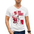 Mike Trout Los Angeles A MLB Baseball Players MLBMTR304N Men's V-Neck T-Shirt Mike Trout Los Angeles A MLB Baseball Players MLBMTR304N Men's V-Neck T-Shirt