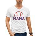 Mom Of Rookie 1st Birthday Baseball Boy Family Matching Men's V-Neck T-Shirt Mom Of Rookie 1st Birthday Baseball Boy Family Matching Men's V-Neck T-Shirt