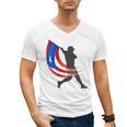 Puerto Rico Baseball Flag Player Boricua Heritage Sports Men's V-Neck T-Shirt Puerto Rico Baseball Flag Player Boricua Heritage Sports Men's V-Neck T-Shirt