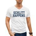 Schlitt Happens NY Bronx I Heart Baseball Apparel Men's V-Neck T-Shirt