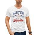 Sister Of Rookie 1st Birthday Baseball Boy Family Matching Men's V-Neck T-Shirt Sister Of Rookie 1st Birthday Baseball Boy Family Matching Men's V-Neck T-Shirt