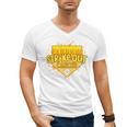Strike Out Childhood Cancer Boys Baseball Drip Gold Ribbon Men's V-Neck T-Shirt