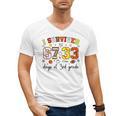 I Survived 6733 Days Baseball Football Softball 3rd Grade Men's V-Neck T-Shirt I Survived 6733 Days Baseball Football Softball 3rd Grade Men's V-Neck T-Shirt
