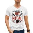 I Teach Kids To Hit And Steal Baseball Softball Coach Premium Tri-Blend Men's V-Neck T-Shirt I Teach Kids To Hit And Steal Baseball Softball Coach Premium Tri-Blend Men's V-Neck T-Shirt