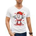 Valentine Baseball Heart Sports Men Boys Kid Men's V-Neck T-Shirt