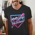 100 Days Of School Baseball 100th Day Ice Cream Boys Kids Men's V-Neck T-Shirt 100 Days Of School Baseball 100th Day Ice Cream Boys Kids Men's V-Neck T-Shirt
