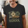100 Days Of School Baseball Camo Boys Kids 100th Day Men's V-Neck T-Shirt