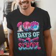 100 Days Of School Baseball Ice Cream Drip For Boys Kid Men's V-Neck T-Shirt 100 Days Of School Baseball Ice Cream Drip For Boys Kid Men's V-Neck T-Shirt