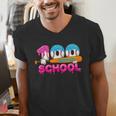 100 Days Of School Baseball Ice Cream Drip For Teacher Kid Men's V-Neck T-Shirt 100 Days Of School Baseball Ice Cream Drip For Teacher Kid Men's V-Neck T-Shirt