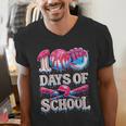 100 Days Of School Baseball Lover Donut Drip Boy Girl Men's V-Neck T-Shirt