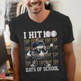 100 Days Of School Boys Kids 100th Day Balls Baseball Kids Men's V-Neck T-Shirt