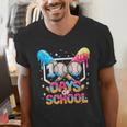 100 Days Of School Ice Cream Baseball Player For Kids Boys Men's V-Neck T-Shirt 100 Days Of School Ice Cream Baseball Player For Kids Boys Men's V-Neck T-Shirt