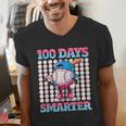 100 Days Smarter Baseball Drip Boys 100 Days Of School Kids Men's V-Neck T-Shirt 100 Days Smarter Baseball Drip Boys 100 Days Of School Kids Men's V-Neck T-Shirt