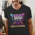 100 Drippy Days Of School Baseball For Boy Kids Men's V-Neck T-Shirt 100 Drippy Days Of School Baseball For Boy Kids Men's V-Neck T-Shirt