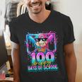 100 Drippy Days Of School Baseball Ice Cream 100th Day Boys Men's V-Neck T-Shirt 100 Drippy Days Of School Baseball Ice Cream 100th Day Boys Men's V-Neck T-Shirt