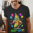 100th Day Of School Banana Baseball Drip For Kids Youth Girl Men's V-Neck T-Shirt 100th Day Of School Banana Baseball Drip For Kids Youth Girl Men's V-Neck T-Shirt
