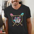 10th Birthday Baseball Bat Ice-Cream Drip 10yrs Old Boys Men's V-Neck T-Shirt 10th Birthday Baseball Bat Ice-Cream Drip 10yrs Old Boys Men's V-Neck T-Shirt