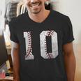 2016 10th Birthday Baseball Boys Kids Ten 10 Tenth Men's V-Neck T-Shirt 2016 10th Birthday Baseball Boys Kids Ten 10 Tenth Men's V-Neck T-Shirt