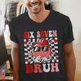 6 7 Bruh Six Seven Valentine Heart Baseball Men's V-Neck T-Shirt 6 7 Bruh Six Seven Valentine Heart Baseball Men's V-Neck T-Shirt