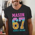 6 7 Mason Baseball Drip Men's V-Neck T-Shirt 6 7 Mason Baseball Drip Men's V-Neck T-Shirt