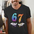 6 7 Six Seven Meme Hands Ice Cream Baseball Drip Boy Girl Men's V-Neck T-Shirt 6 7 Six Seven Meme Hands Ice Cream Baseball Drip Boy Girl Men's V-Neck T-Shirt