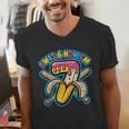 I Was 6 Now I’m 7 Banana Drip Birthday Baseball Men's V-Neck T-Shirt I Was 6 Now I’m 7 Banana Drip Birthday Baseball Men's V-Neck T-Shirt