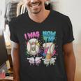 I Was 6 Now I'm 7 Baseball Drip 67 Birthday Boy 7th Birthday Men's V-Neck T-Shirt I Was 6 Now I'm 7 Baseball Drip 67 Birthday Boy 7th Birthday Men's V-Neck T-Shirt