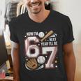 6 Year Old Birthday 67 Trend Baseball Now I’m 6 Next Year 7 Men's V-Neck T-Shirt