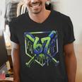 67 Baseball Drip Effect Urban Tee Style 6-7 Meme Graphic Men's V-Neck T-Shirt 67 Baseball Drip Effect Urban Tee Style 6-7 Meme Graphic Men's V-Neck T-Shirt