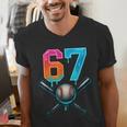 67 Baseball Meme Cool Drip Number 67 Player Or 67th Birthday Men's V-Neck T-Shirt 67 Baseball Meme Cool Drip Number 67 Player Or 67th Birthday Men's V-Neck T-Shirt