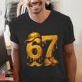67 Brain Rot Meme Baseball Ice Cream Drip For Kids & Teens Men's V-Neck T-Shirt 67 Brain Rot Meme Baseball Ice Cream Drip For Kids & Teens Men's V-Neck T-Shirt