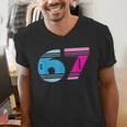67 Crayon Cool Baseball Crayon 6 7 67 Men's V-Neck T-Shirt 67 Crayon Cool Baseball Crayon 6 7 67 Men's V-Neck T-Shirt