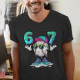 67 Meme Six Seven 6 7 Meme Baseball Drip Men's V-Neck T-Shirt