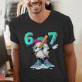 67 Meme Six Seven 6 7 Meme Dab Baseball Ice Cream Drip Men's V-Neck T-Shirt 67 Meme Six Seven 6 7 Meme Dab Baseball Ice Cream Drip Men's V-Neck T-Shirt