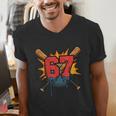 67 Sports Meme – Baseball Bats Number 6 7 Men's V-Neck T-Shirt 67 Sports Meme – Baseball Bats Number 6 7 Men's V-Neck T-Shirt