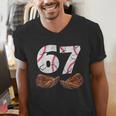 67 Trend Baseball Six Seven Number For Boys Men Men's V-Neck T-Shirt