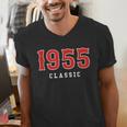 70 Year Old 1955 Classic Baseball Fan 70th Birthday Men's V-Neck T-Shirt