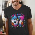 7th Birthday I Was 6 Now I'm 7 Baseball Ice Cream Drip Men's V-Neck T-Shirt 7th Birthday I Was 6 Now I'm 7 Baseball Ice Cream Drip Men's V-Neck T-Shirt