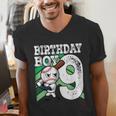 9th Birthday Baseball Birthday Party 9th Birthday Boy Men's V-Neck T-Shirt