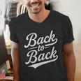 Back To Back For Boys Girls Men Women Baseball Men's V-Neck T-Shirt Back To Back For Boys Girls Men Women Baseball Men's V-Neck T-Shirt
