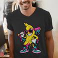Banana Baseball Drip Men's V-Neck T-Shirt Banana Baseball Drip Men's V-Neck T-Shirt