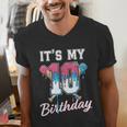 Baseball 10 Year Old Ice Cream Drip 10th Birthday Boys Men's V-Neck T-Shirt
