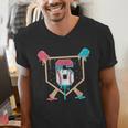 Baseball 6 Year Old Ice Cream Drip 6th Birthday Boys Player Men's V-Neck T-Shirt Baseball 6 Year Old Ice Cream Drip 6th Birthday Boys Player Men's V-Neck T-Shirt