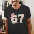 Baseball 67 Dripping Six Seven Drip Boys Gen Z Men's V-Neck T-Shirt Baseball 67 Dripping Six Seven Drip Boys Gen Z Men's V-Neck T-Shirt